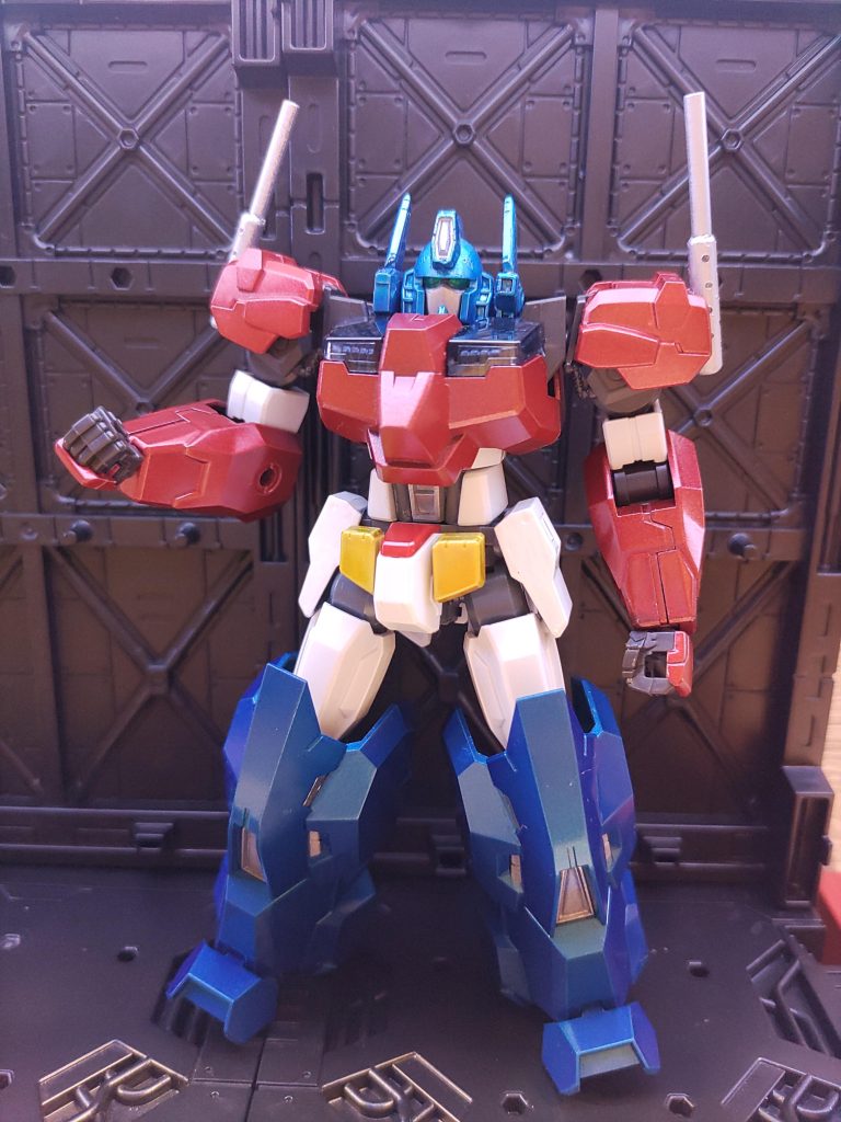 頭：Mk-Ⅱ胸、腕、膝下：ルブリスウル肩：ルブリス胴：ホットスクランブル +α腰から膝関節：AGE-1(サイド：サバーニャ変形機構は「昔はコンボイって呼ばれてなかった？」の記憶と一緒に無かったことになりました。