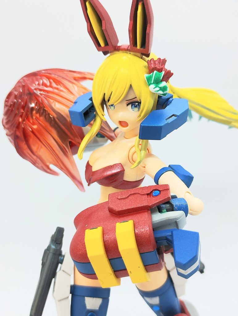 HGFCマックスターに付属するエフェクトパーツは、好みの色合いではなかったので塗り替えました。（作中再現するとあの色なんですけどね････） 豪熱ッ！！！！！