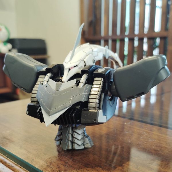 閲覧ありがとうございます！先日のキュベレイダムドの続きです！胸部のディテールアップをしました胸とハッチ(？)の間が異様に広く、さらに垂れ気味だったので、奥行きで2㍉詰め、設置で3㍉上になるように工作しましたまた、エルメスの後継機ということで胸のハッチはくちばしっぽくしてみました最近、HGより大きなキットを作ってなかったので、こうしてみると、正直、時間をかけた割に変わった感じがしないですね(汗)次回から腰周りの工作をしていこうと思います今日はここまでです（1枚目）