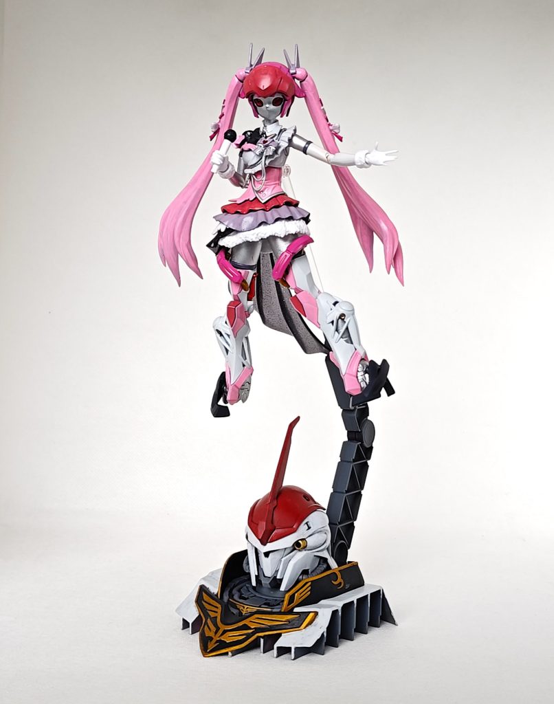 30MM・30MSを利用して作ったVTuber千代浦蝶美さんモチーフの「チヨミロイド」と併せる為のカラーになっています。しろちよてぇてぇ(*'ω'*)