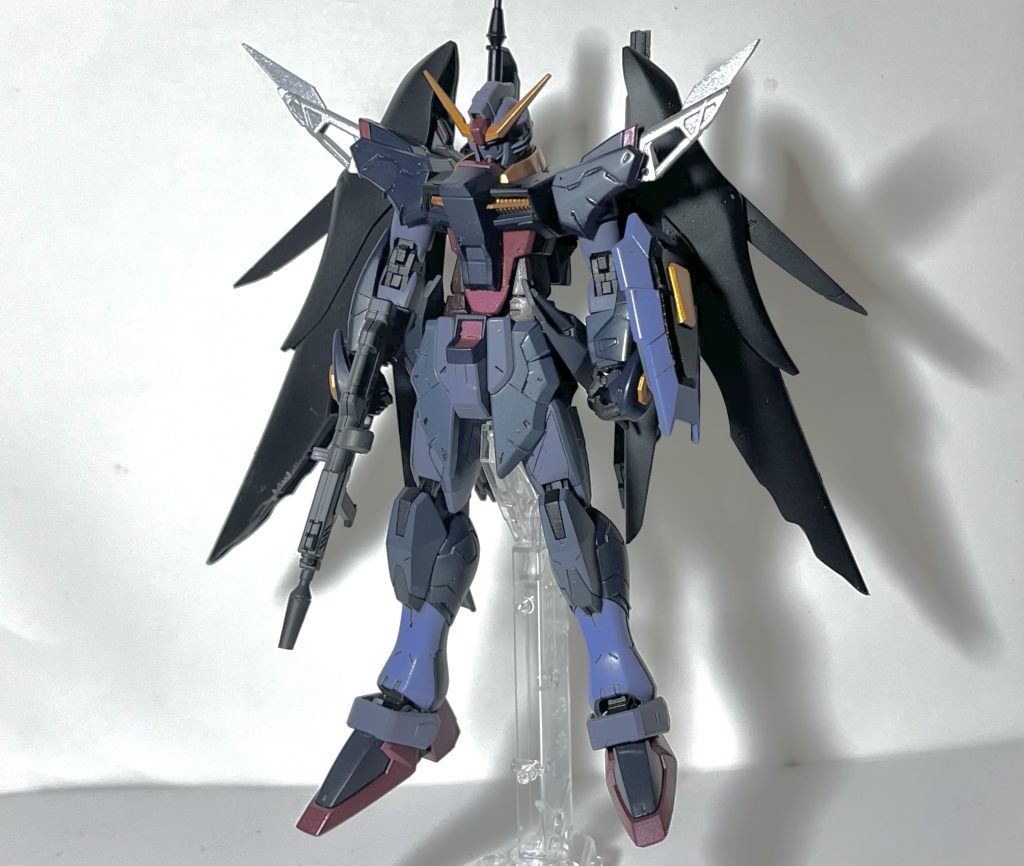 ◼️改造箇所・首1mm延長・胴5mm延長・フラッシュエッジをプラ板で造形変更・サイドアーマー延長・各所スジボリ、プラ板追加カラーはプロヴィデンスをイメージしていますがカラーレシピはRGジオングを参考にしました笑