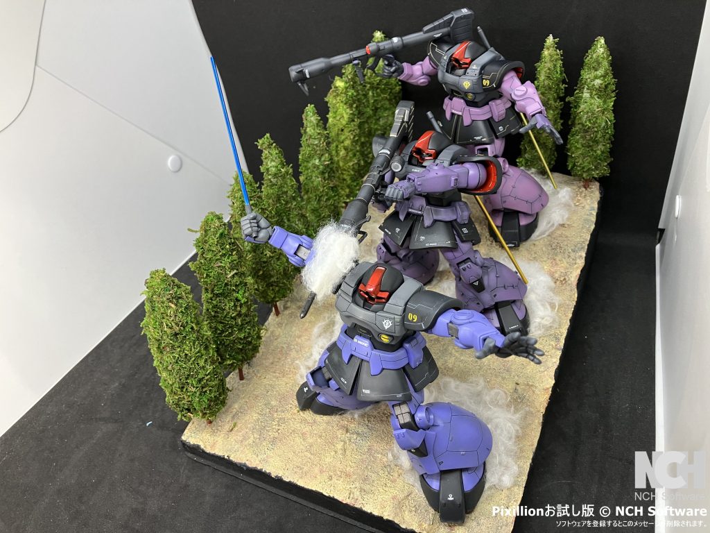 土台の砂表現はホッカイロを茶越しで越したものです。