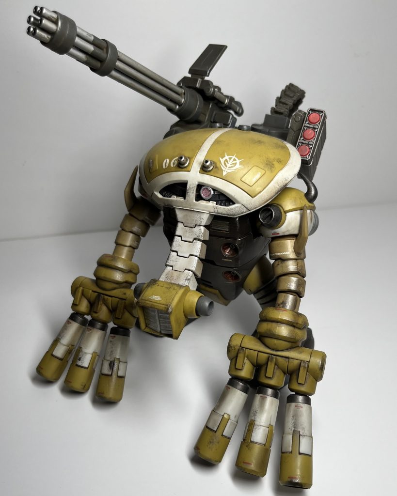 ガンダムUCで活躍していたジュアッグに惹かれて、歴戦のジュアッグを現地回収していったイメージで作成しました。