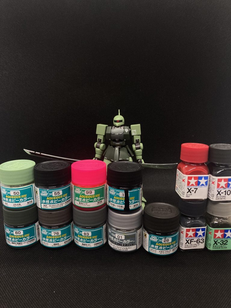 使用塗料感想プラ板加工は思った以上に上手くいった刀の塗装は難しい