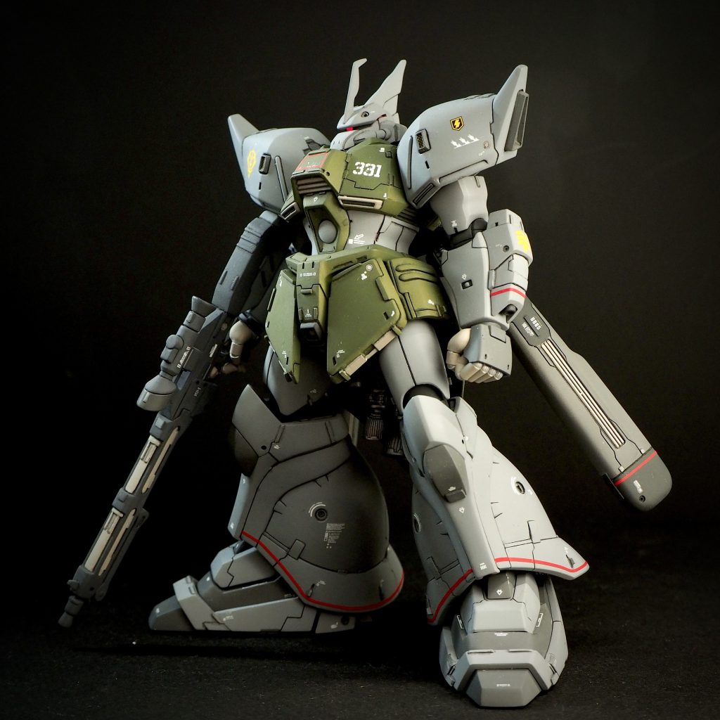 カラーリングはファレホのエアブラシ塗装です。墨入れもファレホのウォッシュカラーを使用しています。