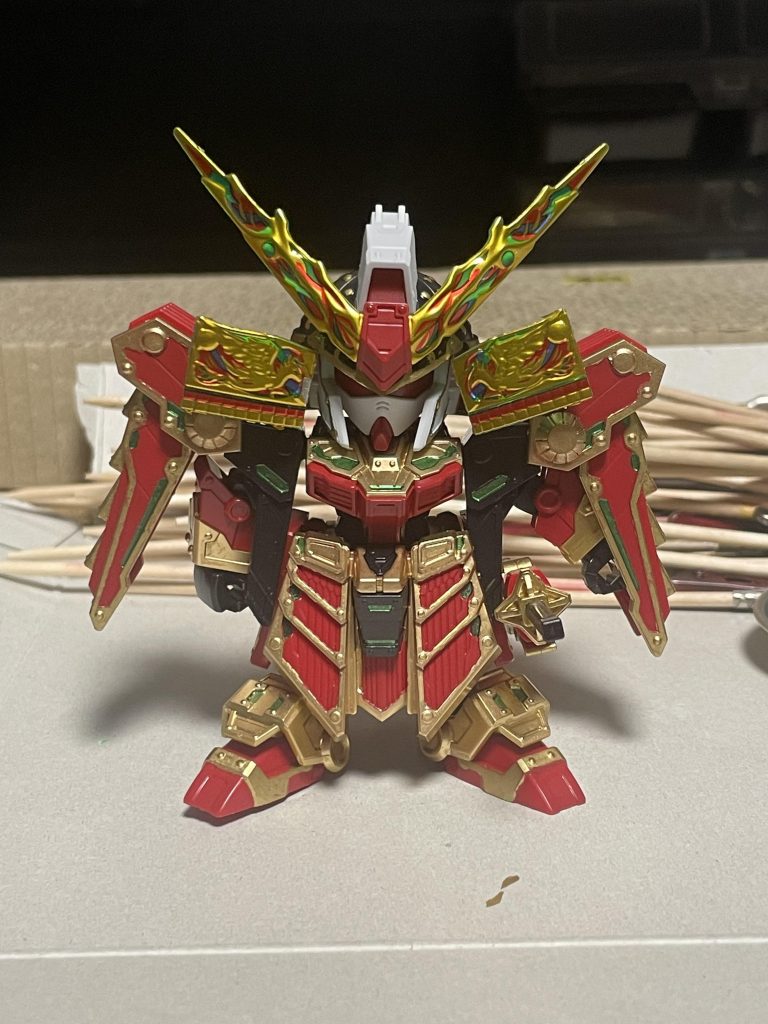 8割完成、ここからスミ入れと筆塗りディディール アップをしました