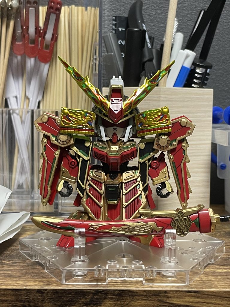 9割完成、ここから黒色の筆塗りを最後に追加しました。