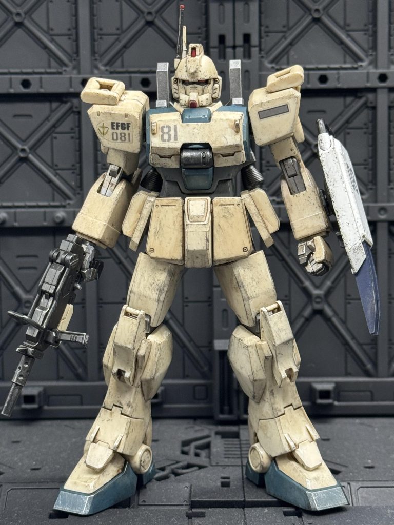 シールドは設定通りホワイトで塗装。フレームもスターブライトアイアンで塗装してます。