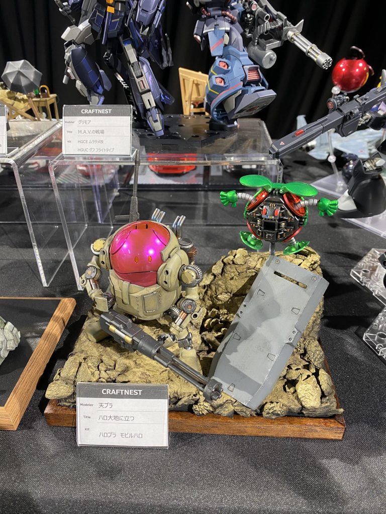 前回投稿したモビルハロですが、2-3月に開催されたAKIBAカルチャーズZONEの「ガンプラいいね!Vol.5」に展示させて頂きました。