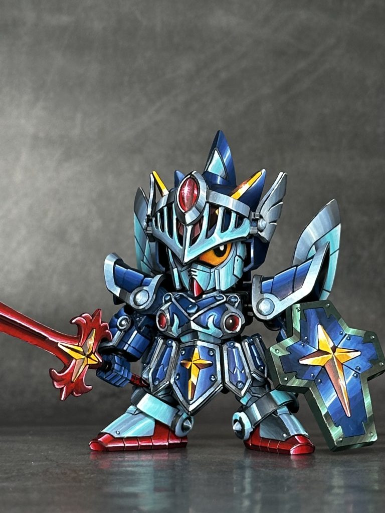 LGBB フルアーマー騎士ガンダム 筆塗りイラスト風塗装