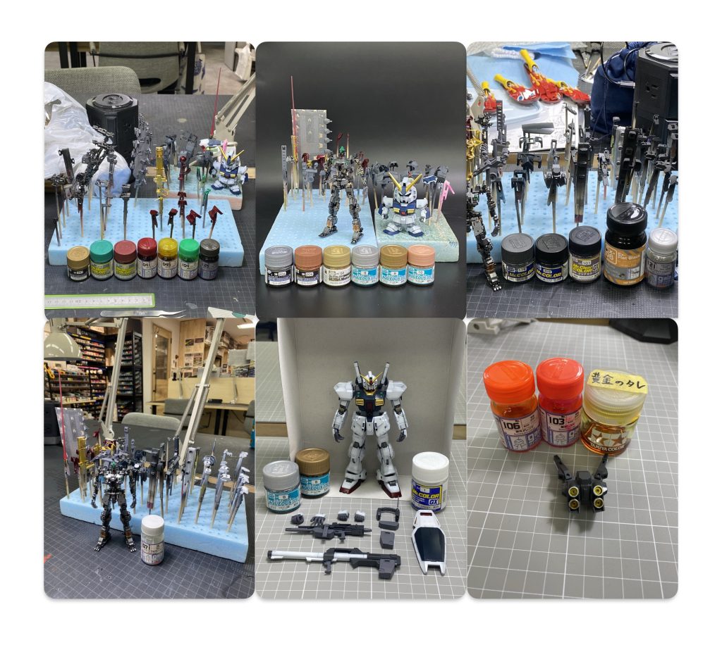 塗料参照 自分なりに成長を感じられた企画でしたが、改善の余地ありで、まだまだ伸び代はありそうです。引き続きプラモデル楽しんでいこうと思います!