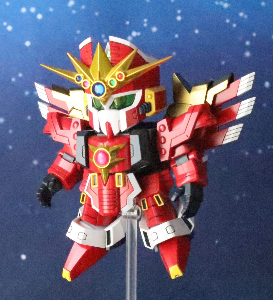 おまけ：機甲神アルテイヤーに付属のパーツ（ウイングについた金色のパーツ）をエルガイヤーにつけた状態。