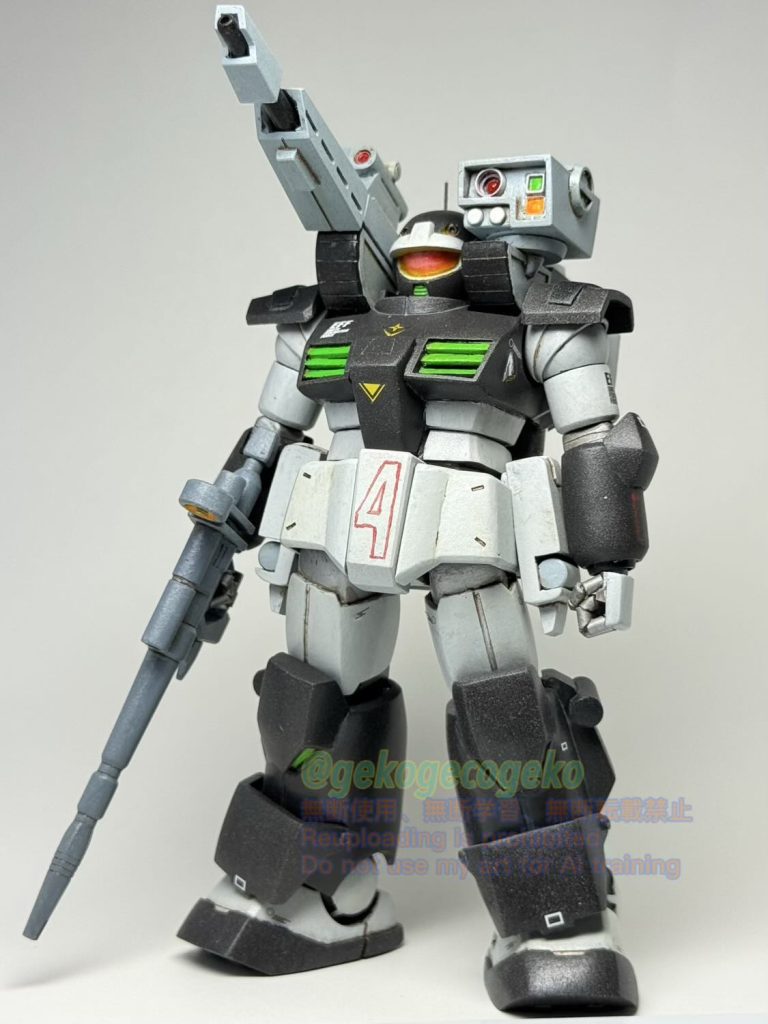 HGUC01番のガンキャノンをベースに、ビーム砲、センサー、ランドセル等はスクラッチで作っています。