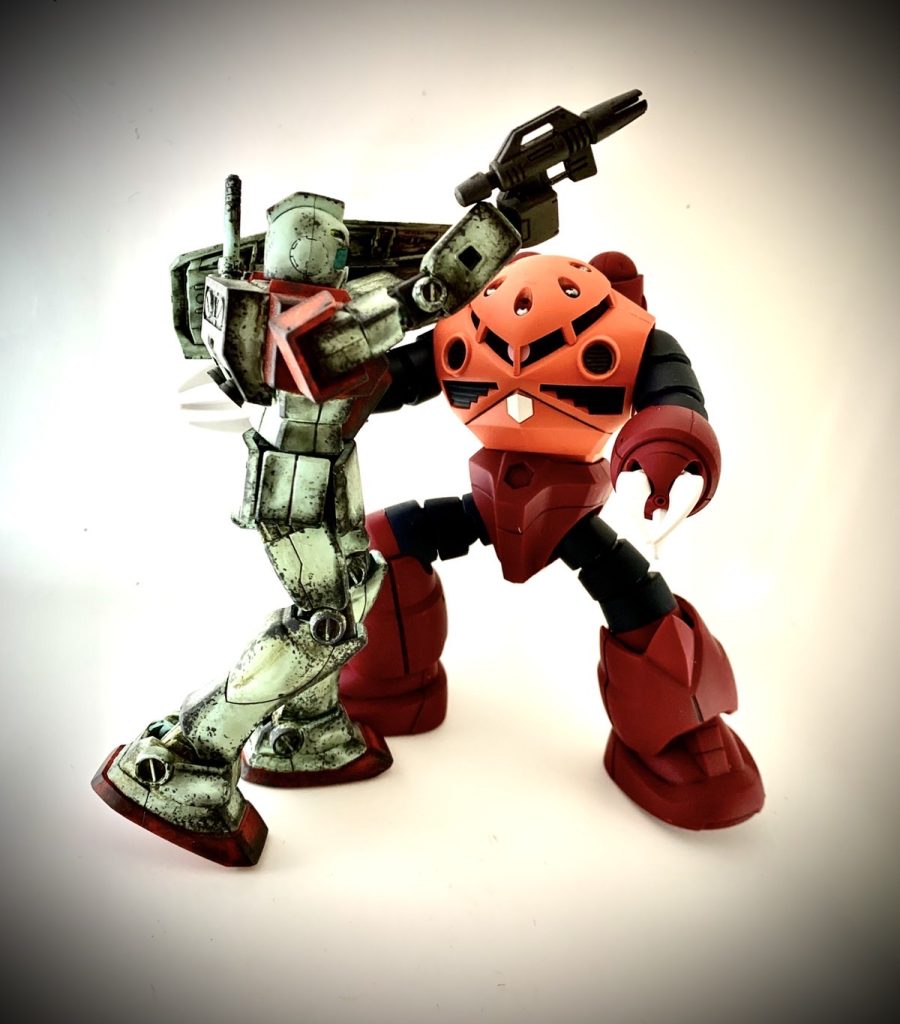 一応、ジャブローの感じやってみたんですが、ジムがめっちゃ汚れてるから違和感がwでも楽しかったです！🩷🙌🏻