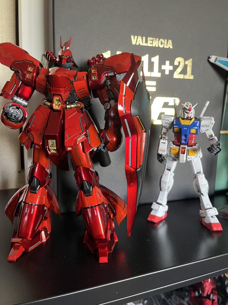 MG 1/100 RX78-2 Ver.3.0 との比較ですが同スケールでもここまでサイズが違います。
