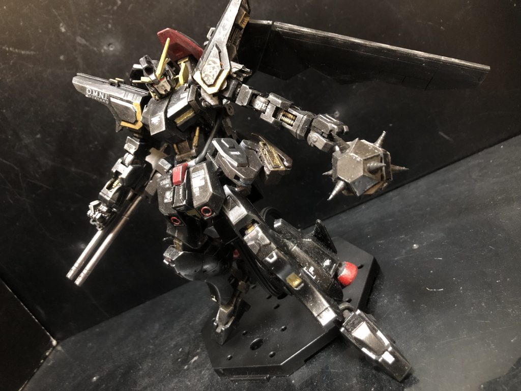 鉄血のガンダムフレームとレイダーガンダムのミキシングです。それはそうとあんまり写真撮ってなかったー。