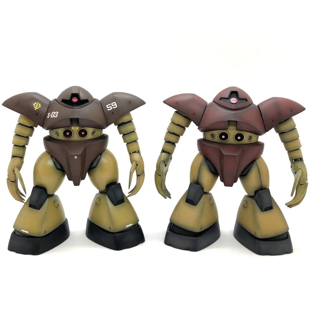 お、素ゴッグと比べたら少しは分かるぞ!パンツ(?)を全体的に大きくしてあります。あと、ソールが分厚くなってますね。