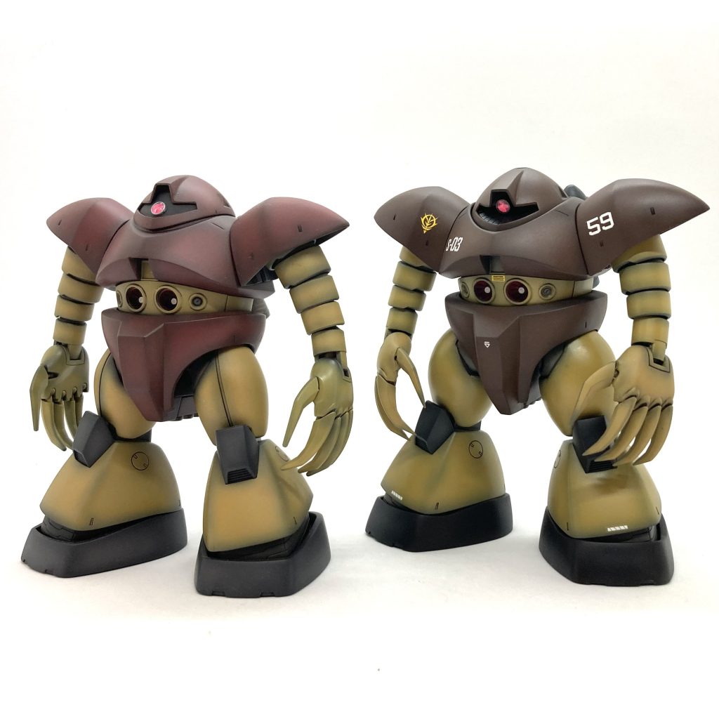 それから〜 🤔。。。腕が身体から離れ過ぎているように感じたので、1mmだけ近づけてあります。と、手首に1mmプラ板を貼ってスカスカ感を解消してます。