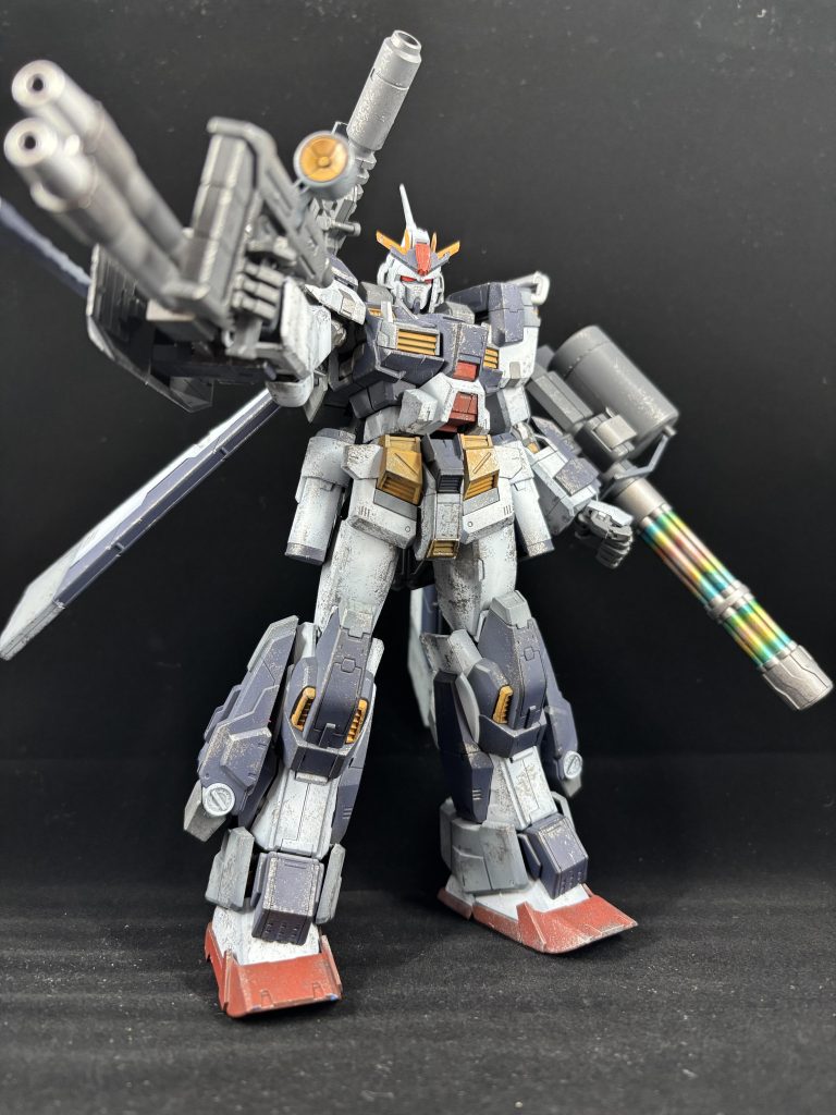 武装を構えて。チタン焼けにも初挑戦してみましたがなんかド派手な南国風になってしまった…