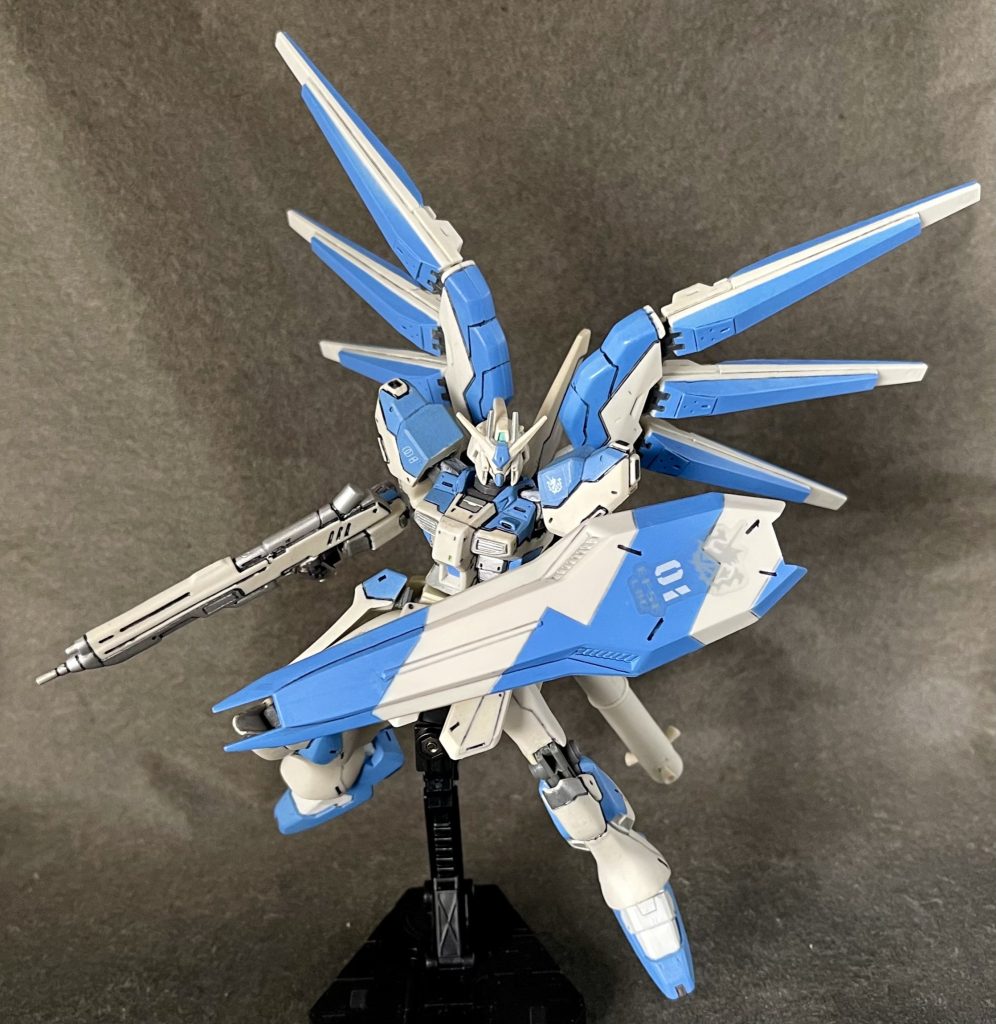 プライズ固定フィギュア改造 Hi-νガンダム可動化