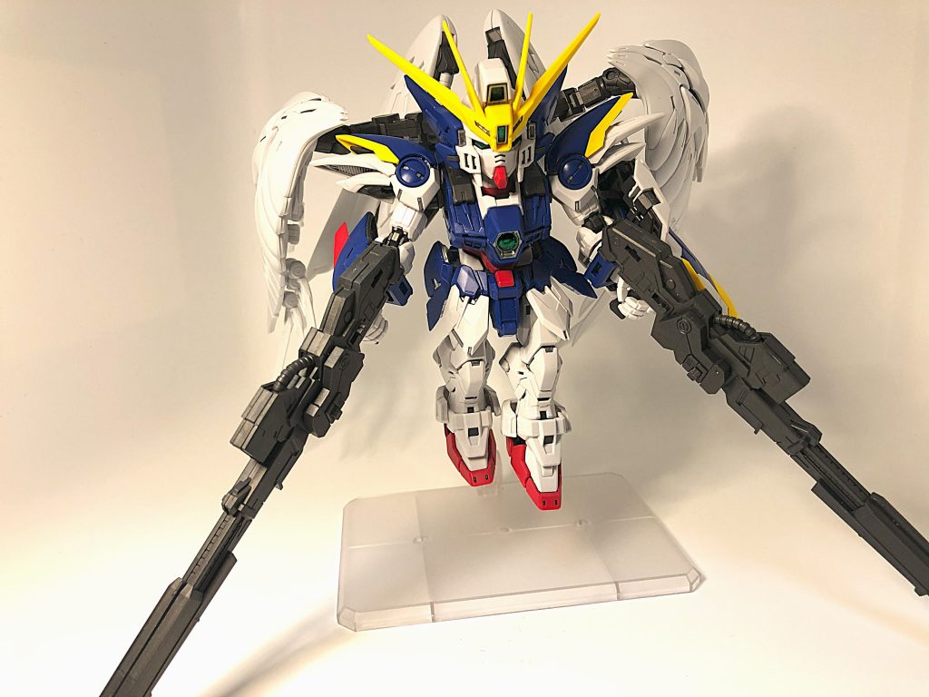 素組完成時。最初MGを初心者が塗装していいものかずいぶん悩みましたが、下手くそでもして良かったと断言できます!!