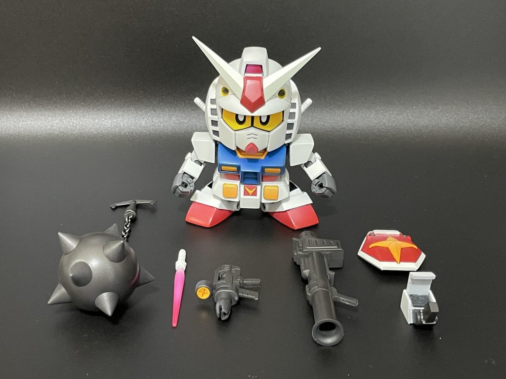 ウェポンロードディスプレイ。 以上、元祖テイストRX-78-2でした。あの頃のワクワクを感じながら作りました。次はV作戦のアイツとアイツは並べたいな…次回を待て!