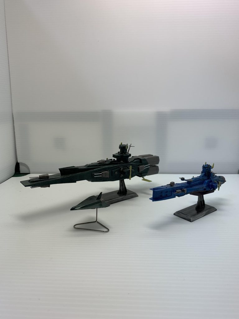 サラミス級巡洋艦、マゼラン級戦艦、マゼラン大気圏突入カプセル。