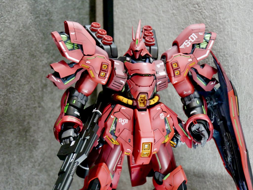 サイコフレームはグリーンに塗装