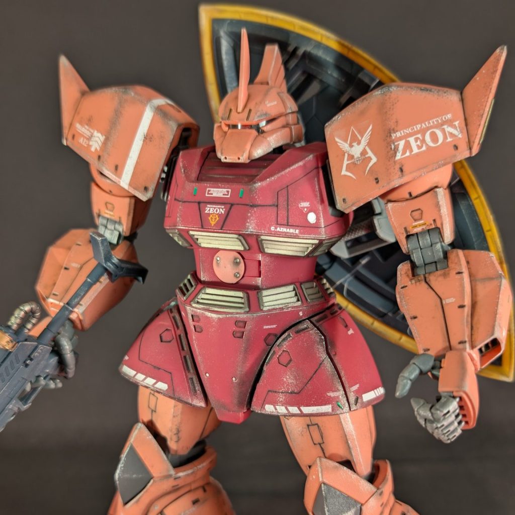 MGシャア専用ゲルググver.2.0ウェザリング仕上げ｜れっさーべー