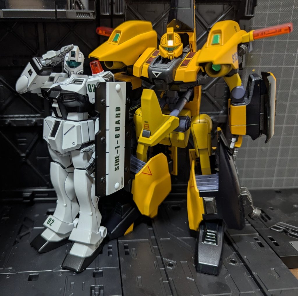 コロニーの街の平和を守る、コロニー警備隊所属の２機です。ジムコマンドは以前お披露目済みです。メタスはお初にお目にかかります。