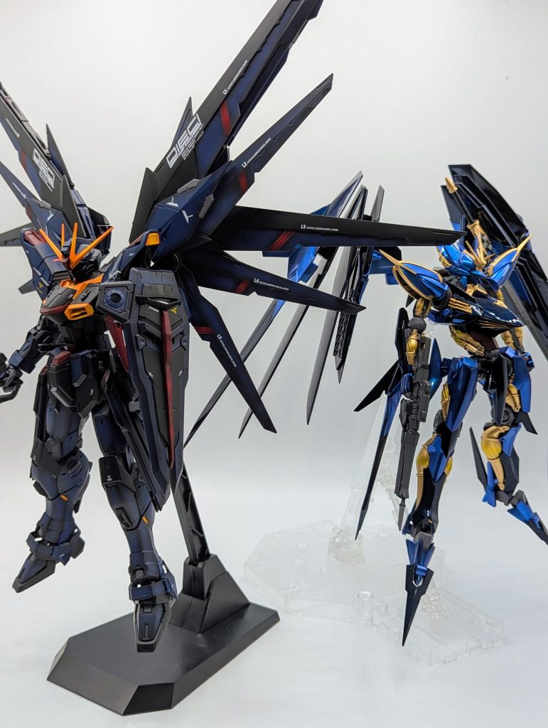 フリーダムを作りたかった理由はヴィルキスと一緒に並べてみたかったという理由でした。