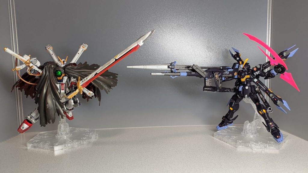 以上、ご覧いただきありがとうございました。折よく「悪MS vs 善MS」フェスが開催されてますね。ガンダム系ばかり投稿している自分ならほぼ善側になっていたところでしょうが・・・珍しく悪役の機体を製作中でした。