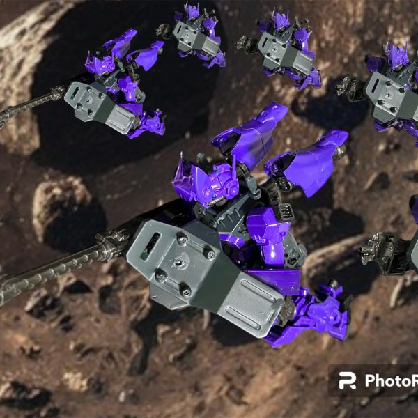 暗礁宙域で消息不明になったザクⅢ一個小隊の捜索で派遣されたリグルグE二個小隊。追加が来た・・・。よりもよってヒヨコの引率かよ・・・。ぼやくな、さっさと終わらせて一杯やろうぜ。侵入から一瞬で先行していた2機の胸に穴が空く。⁇散開っ‼️浮遊する隕石の影からティターンが姿を見せる。さあ・・・Let's hunting‼️赤いガンダム発売まで魔が開きすぎるので、小ネタで遊びます^_^（2枚目）