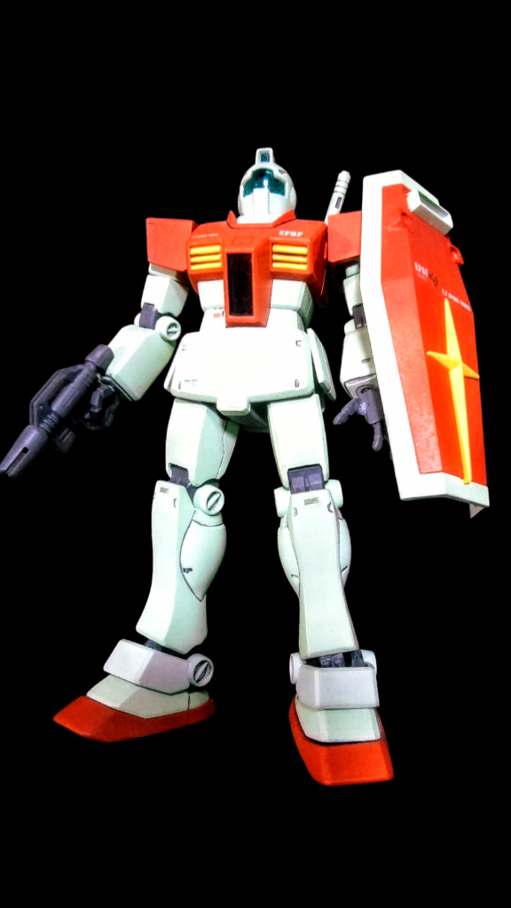 追加で発掘したHGUC GMの初版のパチ組 ガンダムカラーGM専用カラーで塗装 専用水転写デカールを貼って仕上げたモノとなります💦