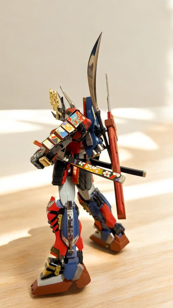 側面（左）肩と鞘に和紙を貼り付け