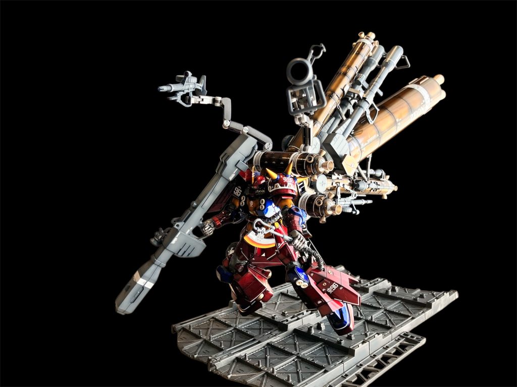 台座はデブリっぽく作成しました。