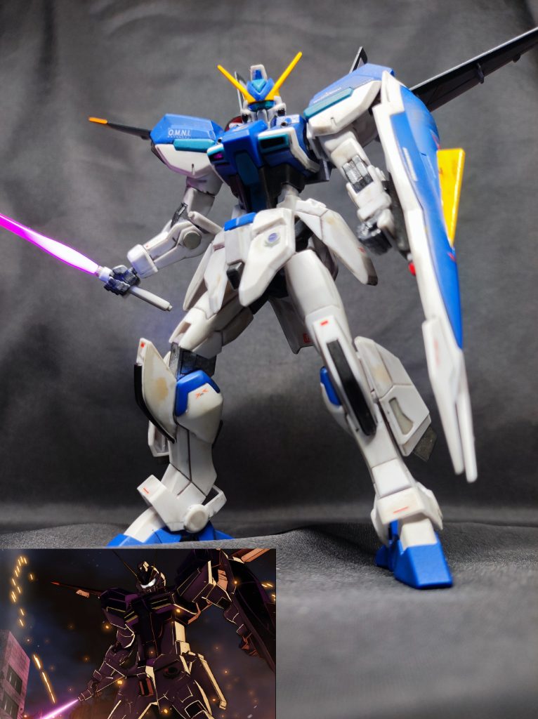 手の可動域が足りない・・・シールの段差消しは5回くらい砂吹き→濡れ吹きしてヤスってみたのですが、全然足りなかったみたいでめっちゃ目立ちます。やっぱりシールは厳しいですね。水転写デカールの偉大さを再認識できたので良かったです。