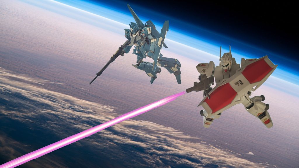 応戦する二機。