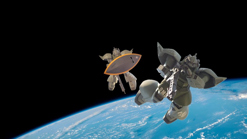 襲い来る二機。どっちも同じキットを使ってます。