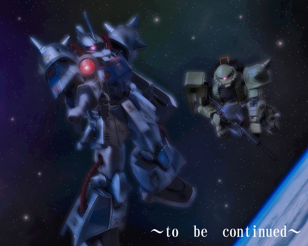 「一つはこのノアズ・アークの戦闘への不参加及びルーニック基地における安全と権限の確保、2つ目はジオン国民の人命を尊重し、安住の地を約束する事だ…」「……本国にそう伝えろと?」「そうだ」「…ホント親衛隊も舐められたものね…!?」ロゼットは怒りの頂点をとうに超え震えだしていた。「…ああ、それと言っておらんかったな。このノアズ・アークを奪取する為にキシリアの目を掻い潜り、グラナダから手を回そうとしたみたいだが、老いぼれを見縊らん方がいい…。スパイは既に捕まえてルーニック基地で拘束している。キシリア派がギレン派に寝返ったようだが、捕まえたソイツをキシリアに引き渡しても構わんのだよ。くれぐれも『アサクラ大佐』にはそう伝えておいてくれ」「………っっ!!!?」 〜to be continued〜