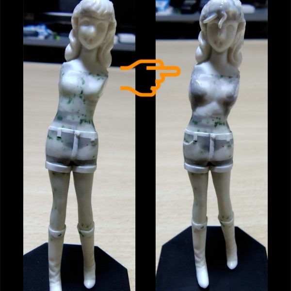 今日は眉と前髪の一部を作りました。（2枚目）