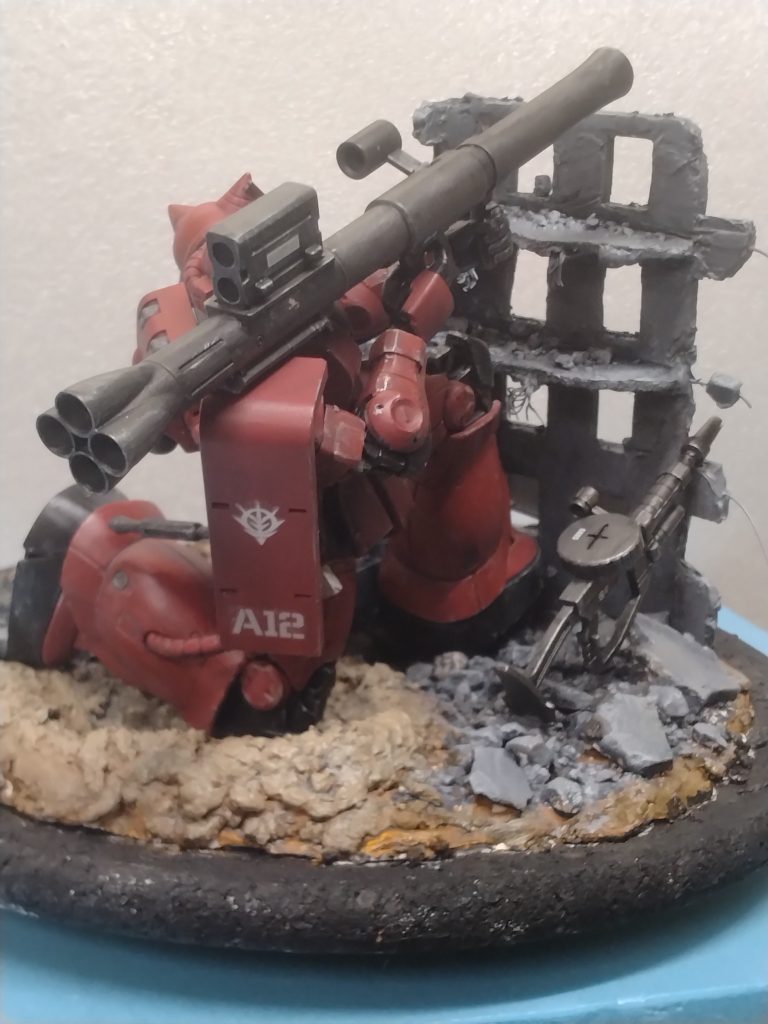 シャア専用ザク　ニューアーク　ジオラマ–3枚目/制作者：yamaneko