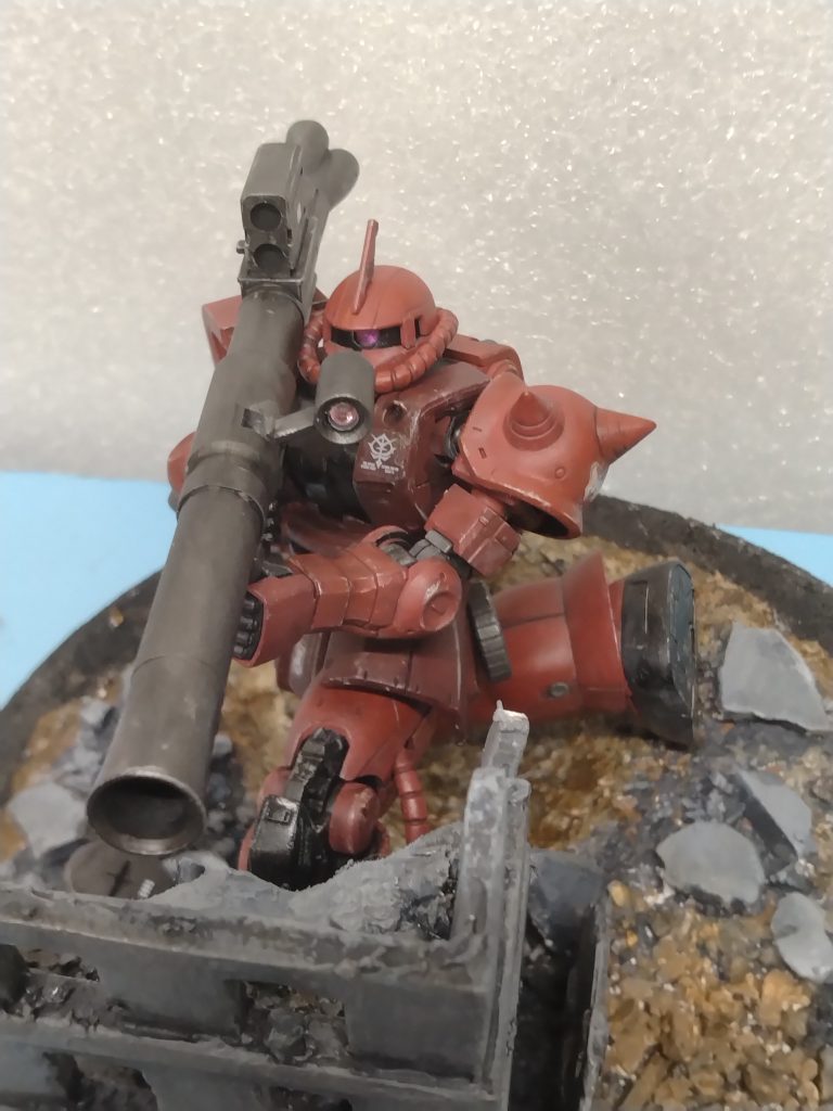 シャア専用ザク　ニューアーク　ジオラマ–2枚目/制作者：yamaneko