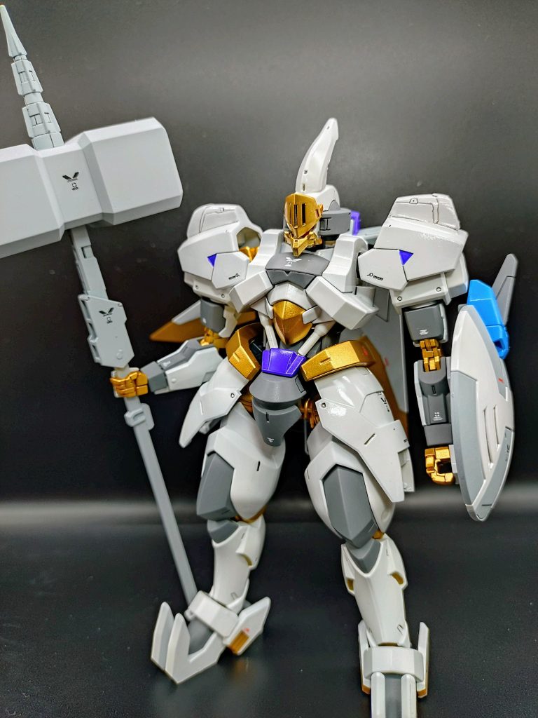 正面武器はドリルランスとハンマーの混合武器です　カラーはブラックナイトスコードカルラを参考にしています 