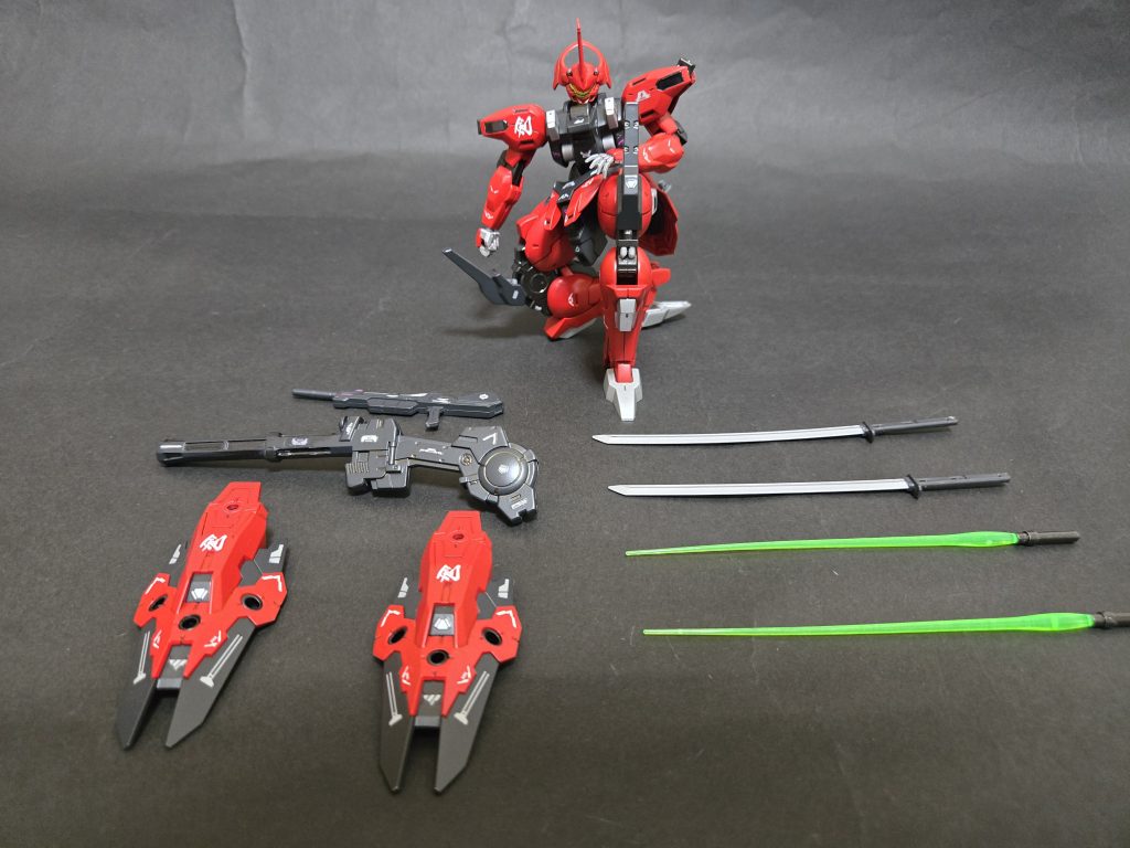 膝立ち&武装一覧 太刀は境界戦記のオプションセットから流用。