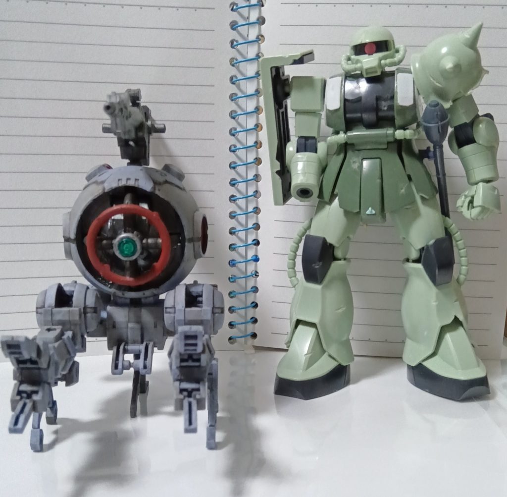 ザクとのサイズ比較。結構大きい?