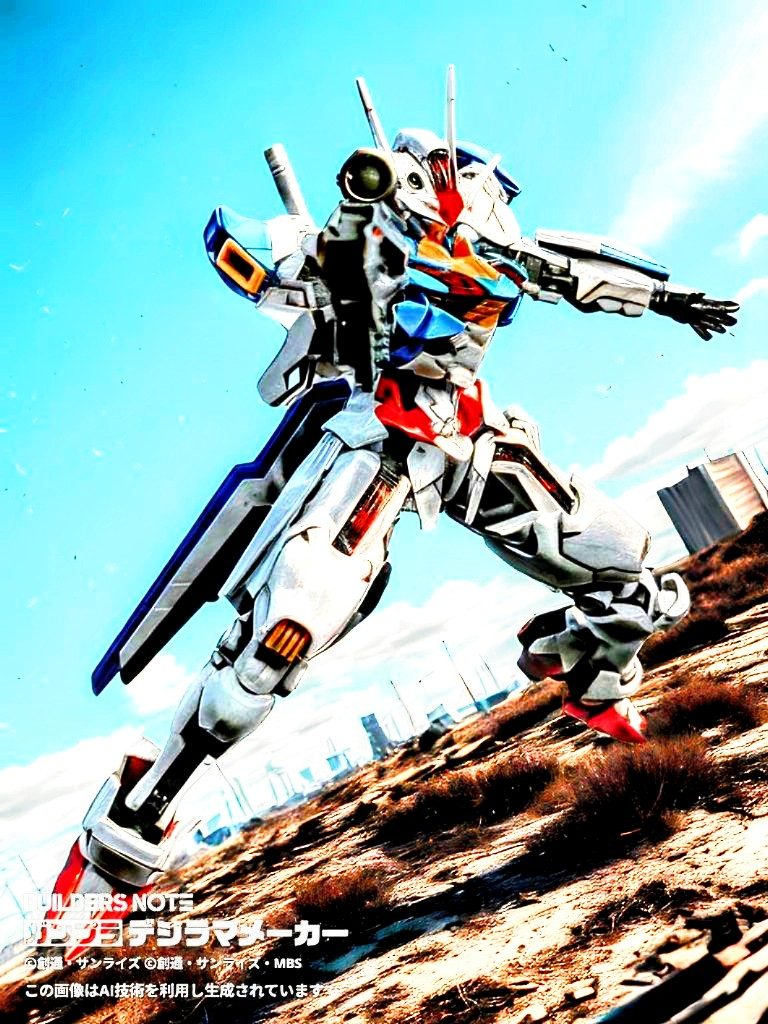 最近話題？の『ビルダーズノート』と言う作ったガンプラと背景を合成するアプリを使ってみた。