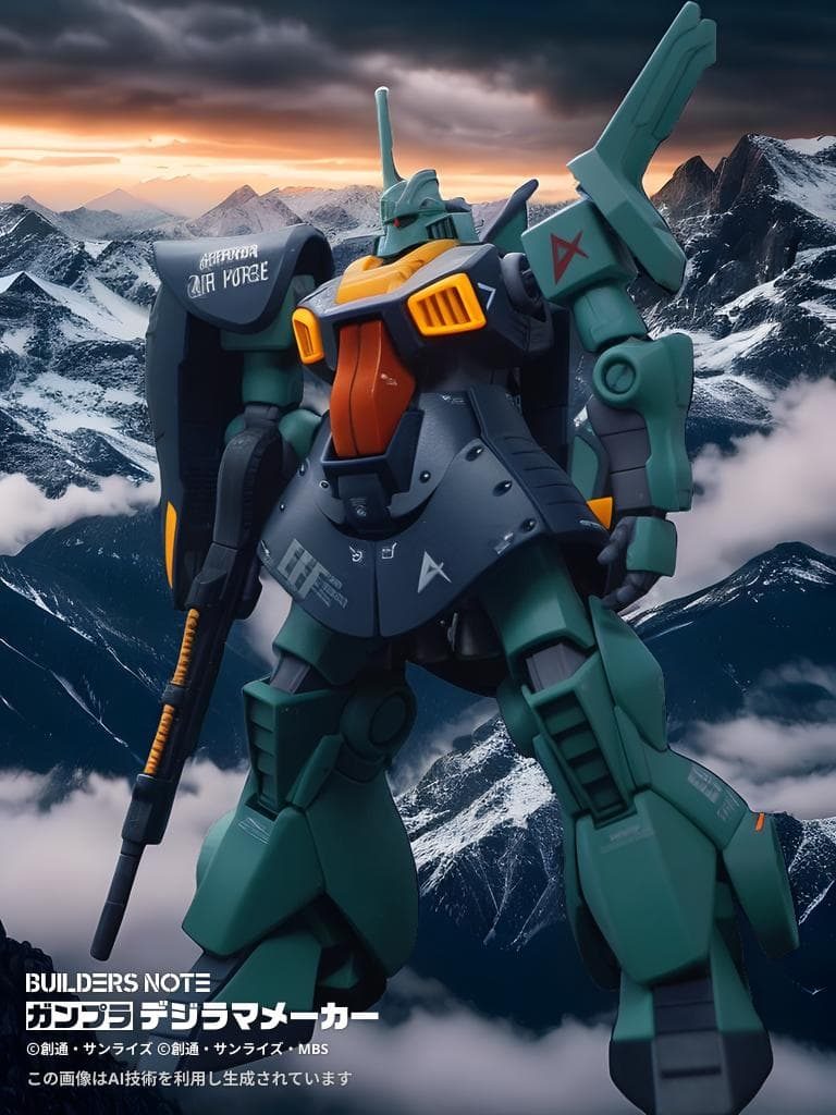 ジオラマメーカーで加工しました、ドダイに乗ってないですが(gundam-kao5)