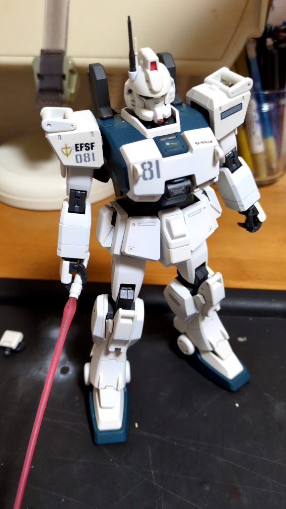 ドライブラシ前のグラーデーション塗装状態です