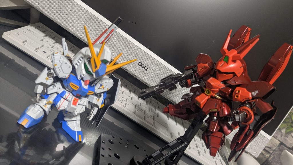ニューガンダムと一緒に。